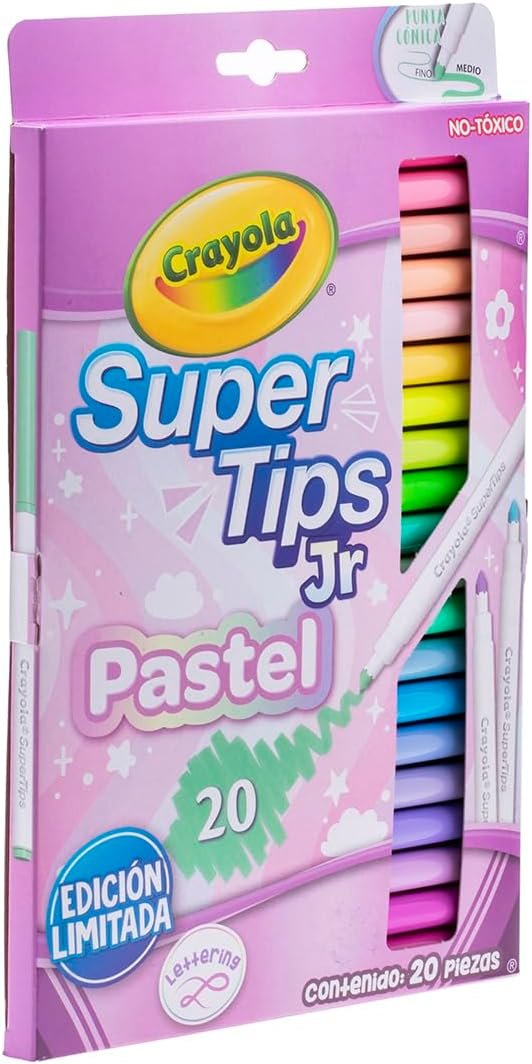 CRAYOLA 20 Super Tips PASTEL JR - Imagen 5