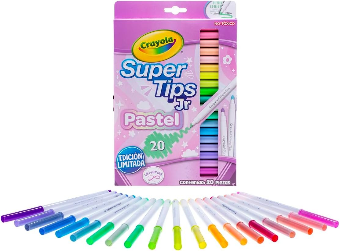 CRAYOLA 20 Super Tips PASTEL JR - Imagen 2